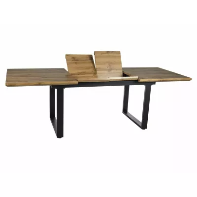 Rozkladací jedálenský stôl 160(240)x90 UPTON - dub artisan / čierny