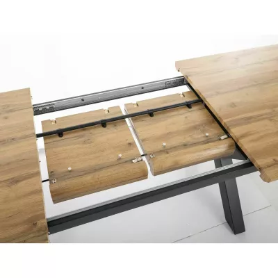 Rozkladací jedálenský stôl 160(240)x90 UPTON - dub artisan / čierny