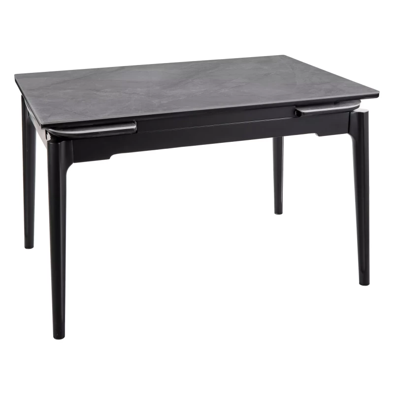 Rozkladací jedálenský stôl 120(180)x80 IMRAN - sivý / čierny
