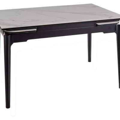 Rozkladací jedálenský stôl 120(180)x80 IMRAN - biely / čierny