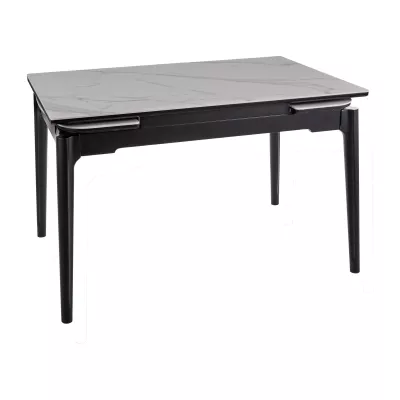 Rozkladací jedálenský stôl 120(180)x80 IMRAN - biely / čierny