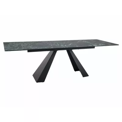 Rozkladací jedálenský stôl (160-240)x90 GEDEON - tmavo modrý / čierny