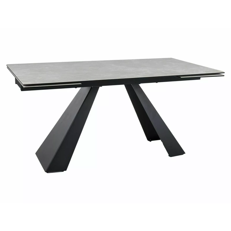 Rozkladací jedálenský stôl (160-240)x90 GEDEON - krémový / čierny