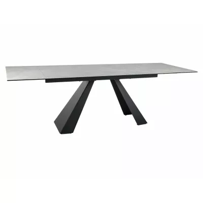 Rozkladací jedálenský stôl (160-240)x90 GEDEON - krémový / čierny