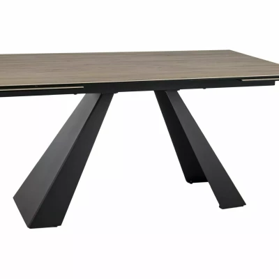 Rozkladací jedálenský stôl (160-240)x90 GEDEON - svetlo hnedý / čierny