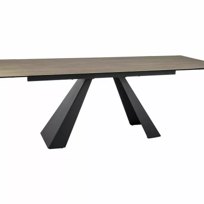 Rozkladací jedálenský stôl (160-240)x90 GEDEON - svetlo hnedý / čierny