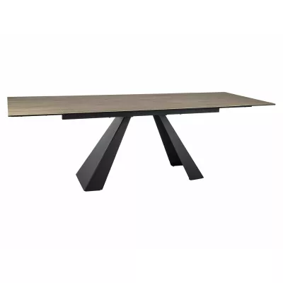 Rozkladací jedálenský stôl (160-240)x90 GEDEON - svetlo hnedý / čierny