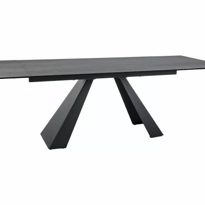 Rozkladací jedálenský stôl (160-240)x90 GEDEON 1 - svetlo šedý / čierny