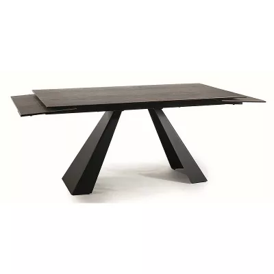 Rozkladací jedálenský stôl (160-240)x90 GEDEON - hnedý / čierny