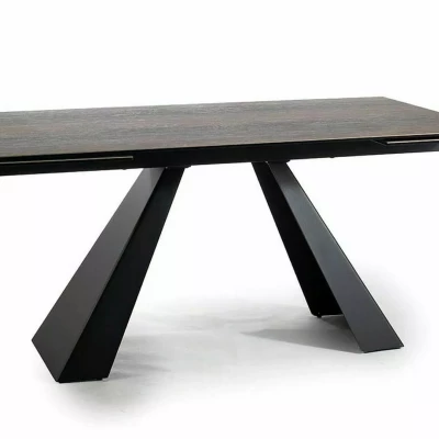 Rozkladací jedálenský stôl (160-240)x90 GEDEON - hnedý / čierny