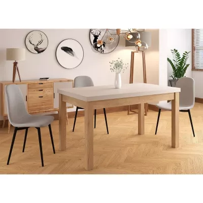 Rozkladací jedálenský stôl 140(218)x80 KALENYK - kašmír / dub