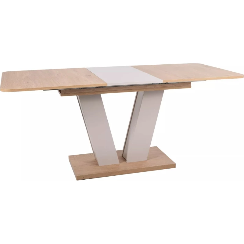 Rozkladací jedálenský stôl 136(176)x80 OLEFIR - dub / kašmír