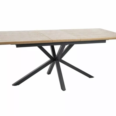 Rozkladací jedálenský stôl 160(200)x90 URBAL - dub / čierny