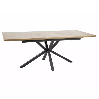Rozkladací jedálenský stôl 160(200)x90 URBAL - dub / čierny