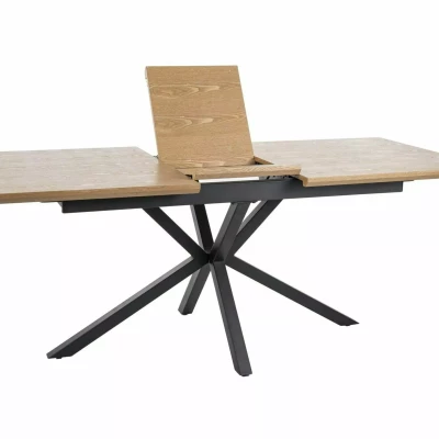 Rozkladací jedálenský stôl 160(200)x90 URBAL - dub / čierny