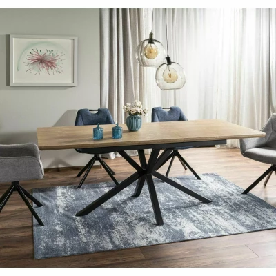 Rozkladací jedálenský stôl 160(200)x90 URBAL - dub / čierny
