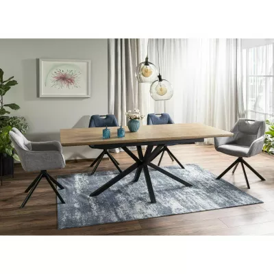 Rozkladací jedálenský stôl 160(200)x90 URBAL - dub / čierny