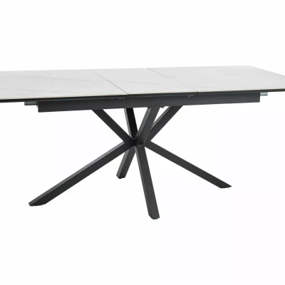 Rozkladací jedálenský stôl 160(200)x90 URBAL - biely / čierny