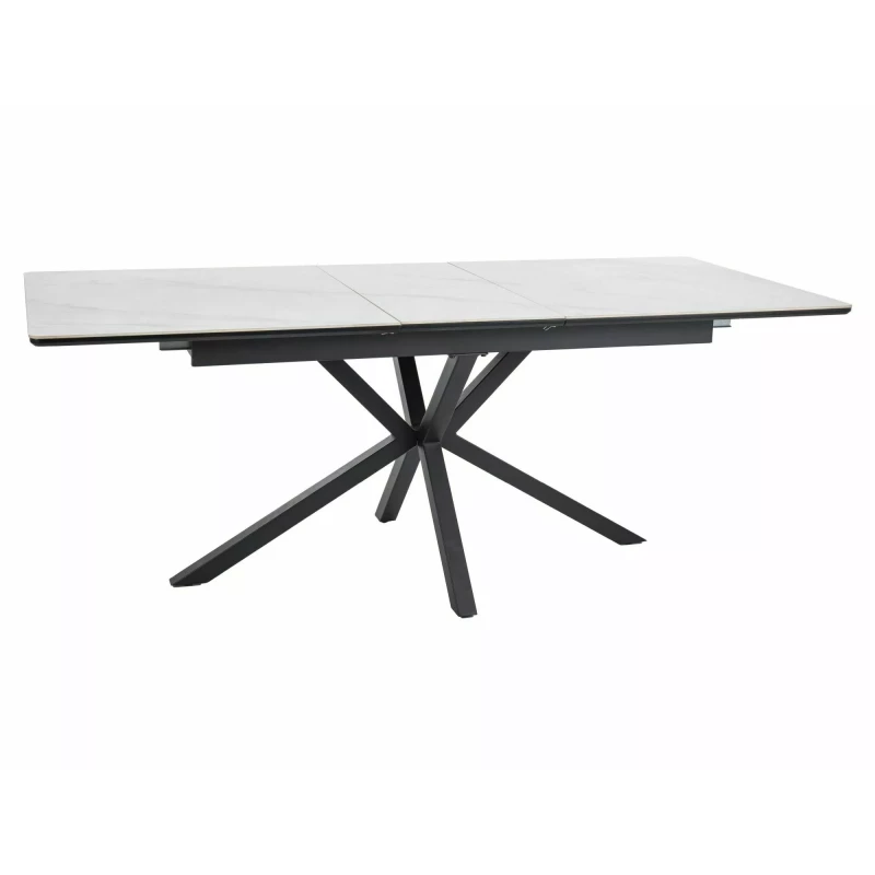 Rozkladací jedálenský stôl 160(200)x90 URBAL - biely / čierny