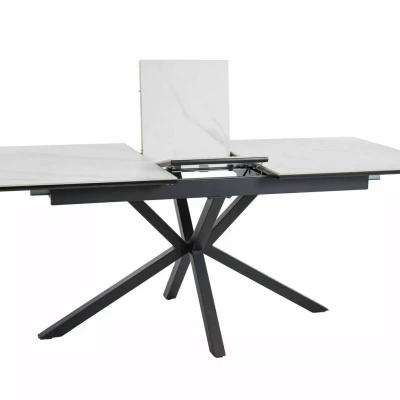 Rozkladací jedálenský stôl 160(200)x90 URBAL - biely / čierny