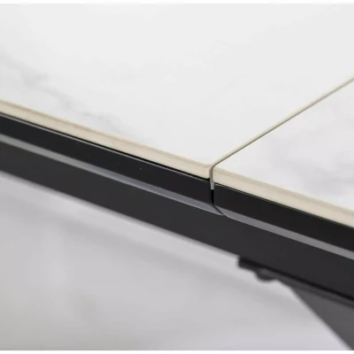 Rozkladací jedálenský stôl 160(200)x90 URBAL - biely / čierny