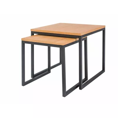 Set konferenčných stolíkov ZDENEK - dub / čierny