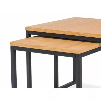 Set konferenčných stolíkov ZDENEK - dub / čierny