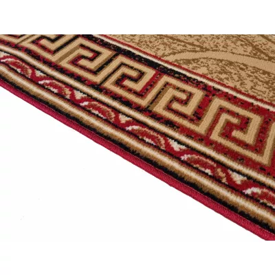 Vzorovaný koberec 50x90 cm LUKEN - červený / béžový