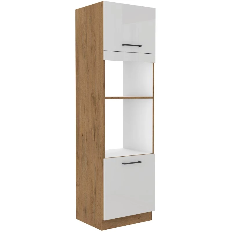 Skriňa na vstavané spotrebiče VANYA - šírka 60 cm, biela / dub lancelot