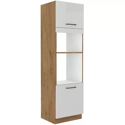 Skriňa na vstavané spotrebiče VANYA - šírka 60 cm, biela / dub lancelot