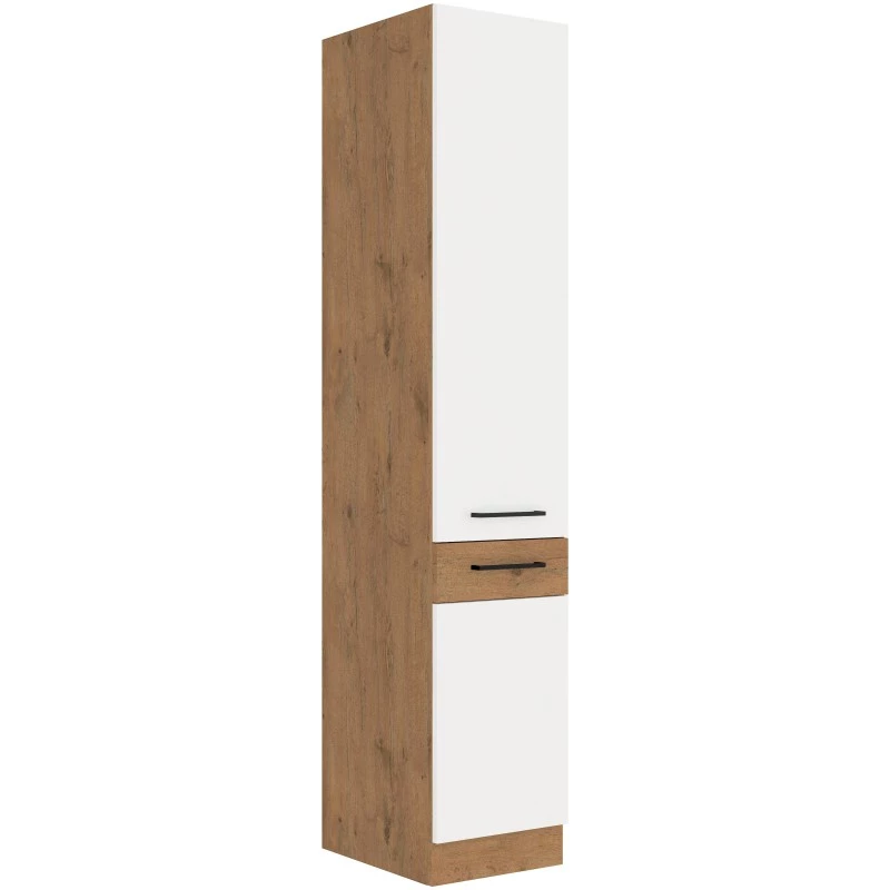 Potravinová skriňa VANYA - šírka 40 cm, biela / dub lancelot