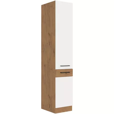 Potravinová skriňa VANYA - šírka 40 cm, biela / dub lancelot