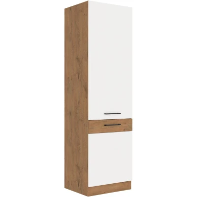 Potravinová skriňa VANYA - šírka 60 cm, biela / dub lancelot