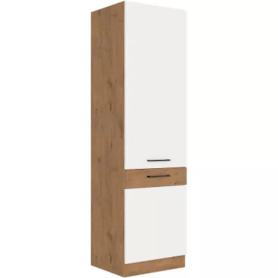 Potravinová skriňa VANYA - šírka 60 cm, biela / dub lancelot