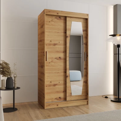Šatníková skriňa 100 cm SEYMA - dub artisan