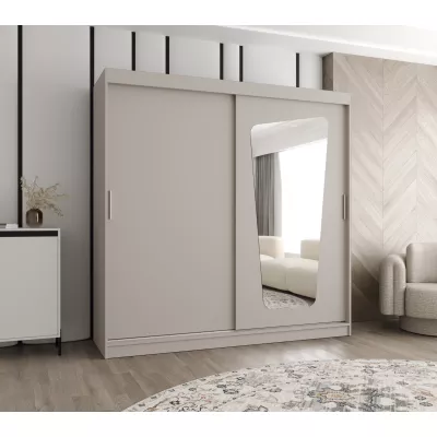 Šatníková skriňa 200 cm ZAMIRA so zrkadlom - kašmírová