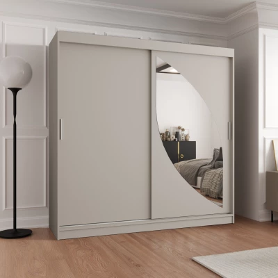 Šatníková skriňa 200 cm SUDENA s posuvnými dverami - kašmírová