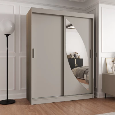 Šatníková skriňa 150 cm SUDENA s posuvnými dverami - kašmírová