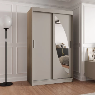 Šatníková skriňa 120 cm SUDENA s posuvnými dverami - kašmírová