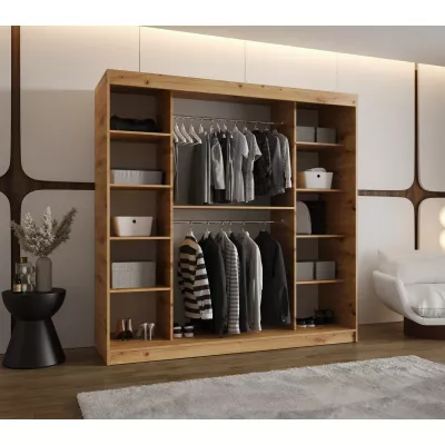 Šatníková skriňa 200 cm CEYDA - dub artisan
