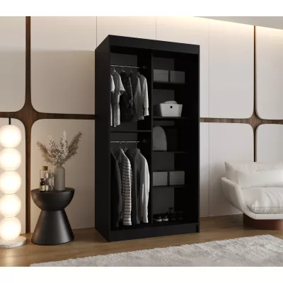 Šatníková skriňa 100 cm CEYDA - čierna