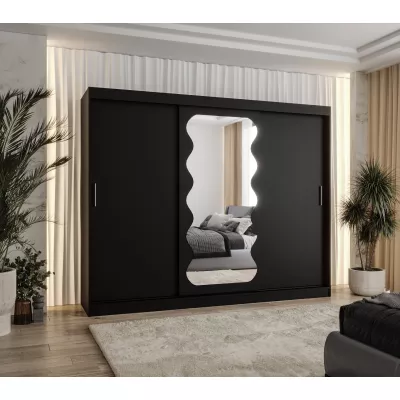 Šatníková skriňa 250 cm ROZANA - čierna