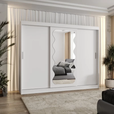 Šatníková skriňa 250 cm ROZANA - biela