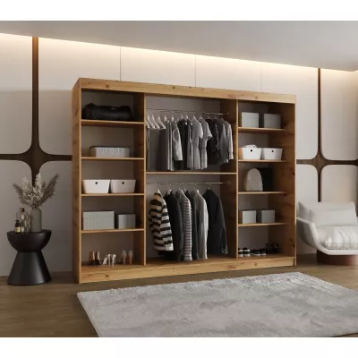 Šatníková skriňa 250 cm ROZANA - dub artisan
