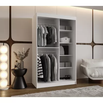 Šatníková skriňa 120 cm ROZANA - biela