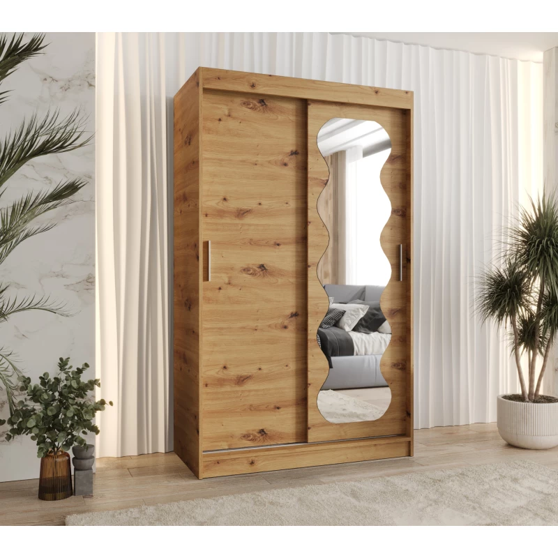 Šatníková skriňa 120 cm ROZANA - dub artisan