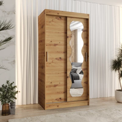 Šatníková skriňa 100 cm ROZANA - dub artisan