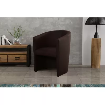 Elegantné kreslo RAMON - tmavo hnedé