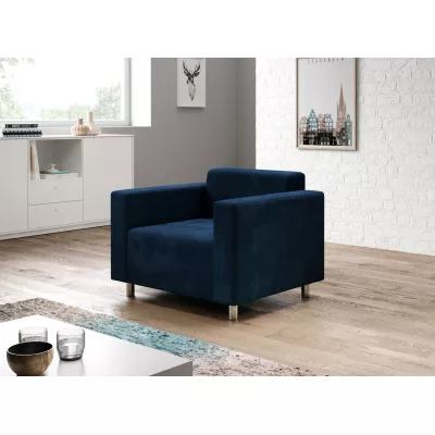 Čalúnené kreslo DALNIM - tmavo modré