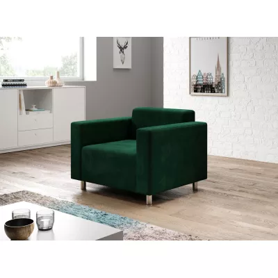 Čalúnené kreslo DALNIM - tmavo zelené